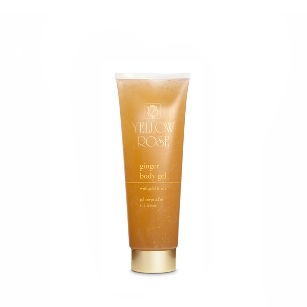 Yellow Rose Ginger Body Gel with gold and silk- 250ml image